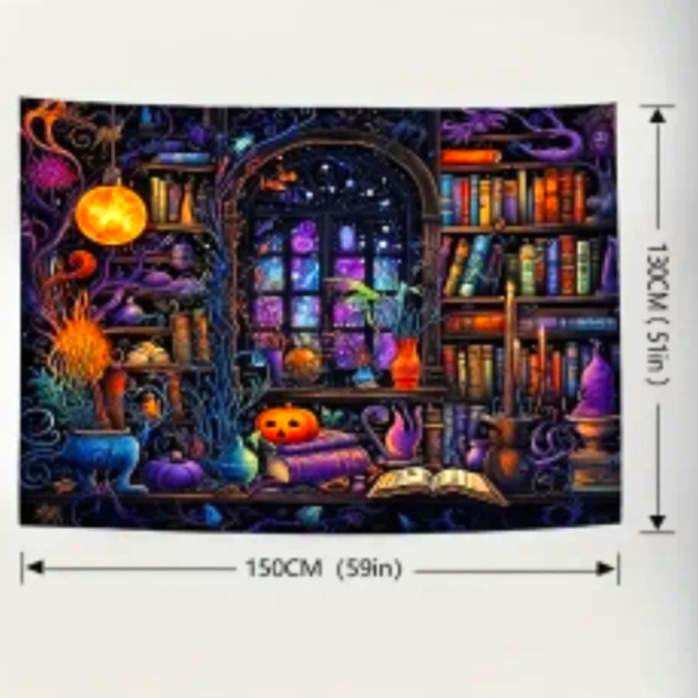 New Wall Tapestry 59 inches By 51 inches Spooky Tapestry-OVER 5' Feet Polyester